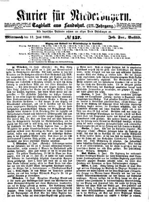 Kurier für Niederbayern Mittwoch 12. Juni 1861