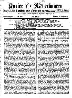 Kurier für Niederbayern Samstag 15. Juni 1861