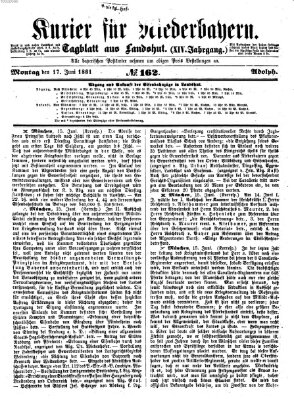 Kurier für Niederbayern Montag 17. Juni 1861