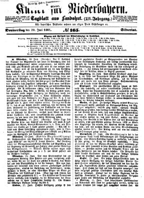 Kurier für Niederbayern Donnerstag 20. Juni 1861