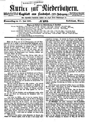 Kurier für Niederbayern Donnerstag 27. Juni 1861