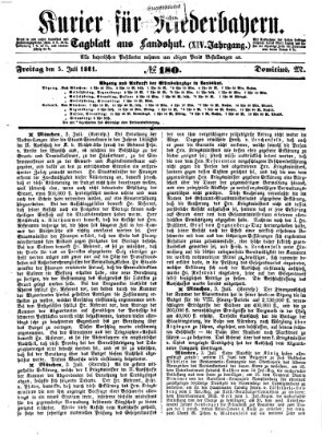 Kurier für Niederbayern Freitag 5. Juli 1861