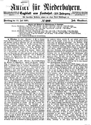 Kurier für Niederbayern Freitag 12. Juli 1861