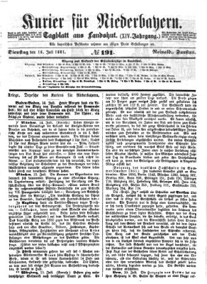 Kurier für Niederbayern Dienstag 16. Juli 1861