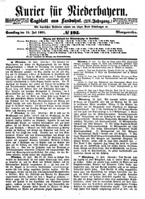 Kurier für Niederbayern Samstag 20. Juli 1861