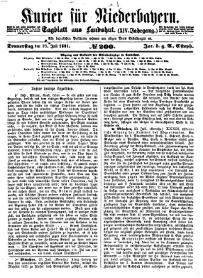 Kurier für Niederbayern Donnerstag 25. Juli 1861