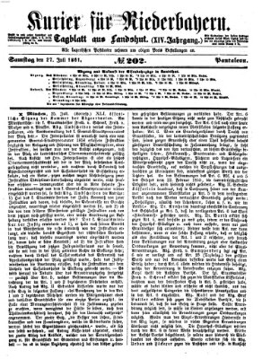 Kurier für Niederbayern Samstag 27. Juli 1861