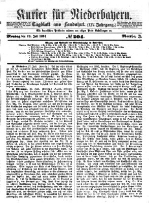 Kurier für Niederbayern Montag 29. Juli 1861