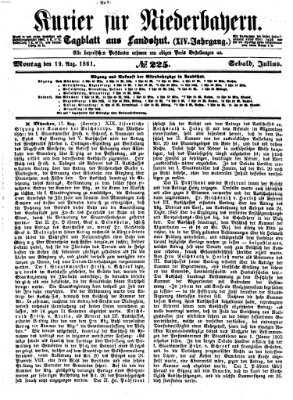 Kurier für Niederbayern Montag 19. August 1861