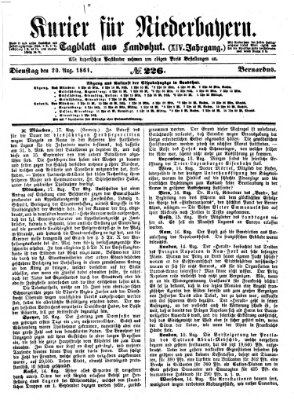 Kurier für Niederbayern Dienstag 20. August 1861