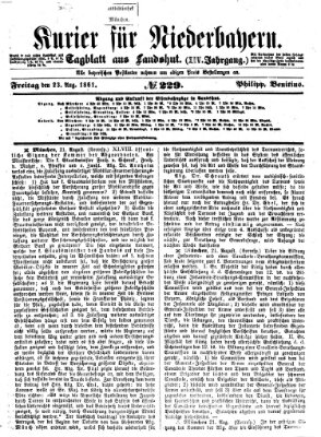 Kurier für Niederbayern Freitag 23. August 1861