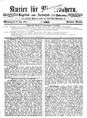 Kurier für Niederbayern Montag 26. August 1861