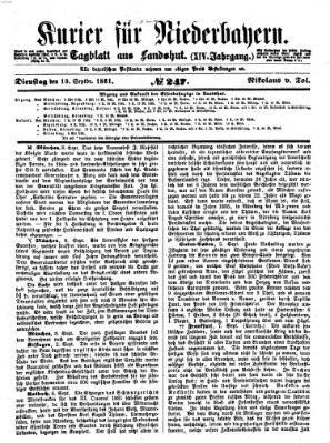 Kurier für Niederbayern Dienstag 10. September 1861