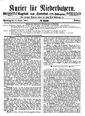 Kurier für Niederbayern Freitag 13. September 1861