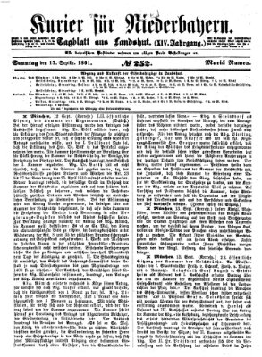 Kurier für Niederbayern Sonntag 15. September 1861