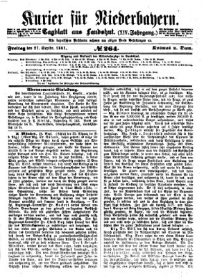 Kurier für Niederbayern Freitag 27. September 1861