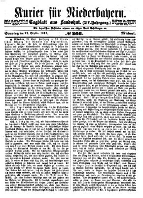 Kurier für Niederbayern Sonntag 29. September 1861