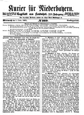 Kurier für Niederbayern Mittwoch 2. Oktober 1861