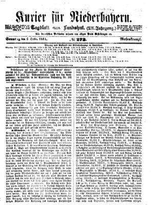 Kurier für Niederbayern Sonntag 6. Oktober 1861