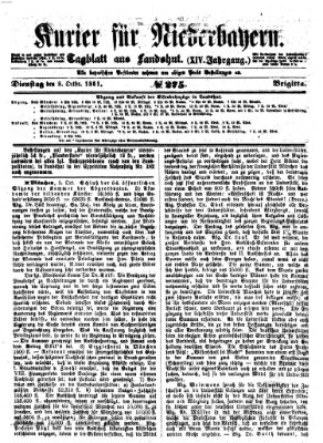 Kurier für Niederbayern Dienstag 8. Oktober 1861