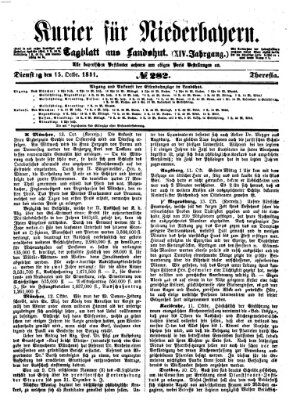 Kurier für Niederbayern Dienstag 15. Oktober 1861