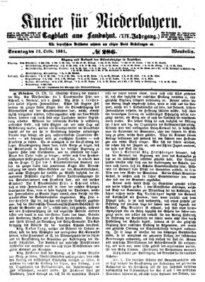 Kurier für Niederbayern Sonntag 20. Oktober 1861