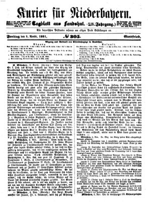 Kurier für Niederbayern Freitag 8. November 1861