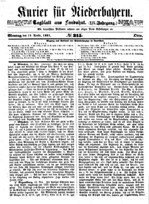 Kurier für Niederbayern Montag 18. November 1861