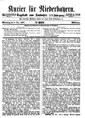 Kurier für Niederbayern Montag 2. Dezember 1861