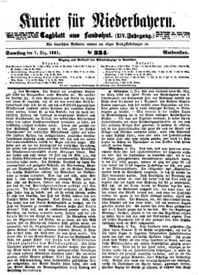 Kurier für Niederbayern Samstag 7. Dezember 1861