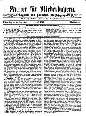 Kurier für Niederbayern Dienstag 10. Dezember 1861