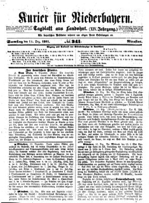 Kurier für Niederbayern Samstag 14. Dezember 1861