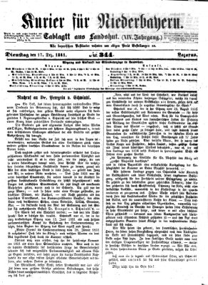 Kurier für Niederbayern Dienstag 17. Dezember 1861