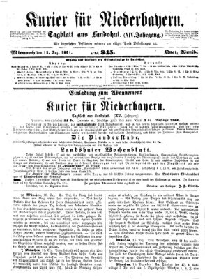 Kurier für Niederbayern Mittwoch 18. Dezember 1861