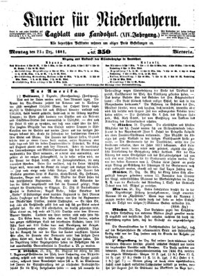 Kurier für Niederbayern Montag 23. Dezember 1861