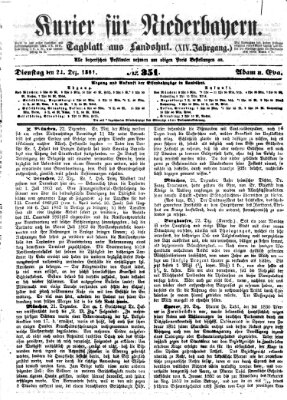 Kurier für Niederbayern Dienstag 24. Dezember 1861