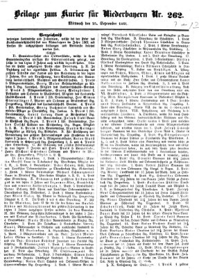 Kurier für Niederbayern Mittwoch 25. September 1861