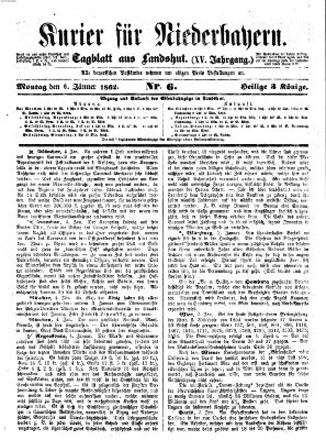 Kurier für Niederbayern Montag 6. Januar 1862