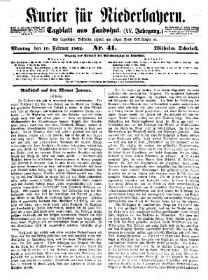 Kurier für Niederbayern Montag 10. Februar 1862