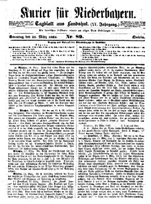 Kurier für Niederbayern Sonntag 30. März 1862