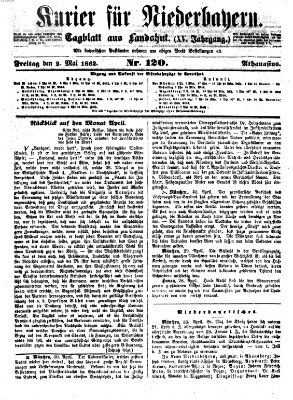 Kurier für Niederbayern Freitag 2. Mai 1862