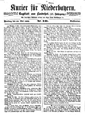 Kurier für Niederbayern Freitag 23. Mai 1862