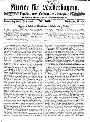 Kurier für Niederbayern Donnerstag 5. Juni 1862