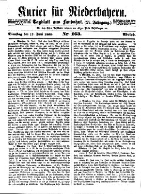 Kurier für Niederbayern Dienstag 17. Juni 1862