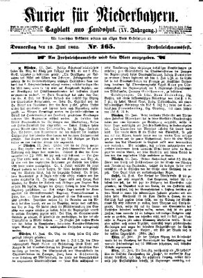 Kurier für Niederbayern Donnerstag 19. Juni 1862