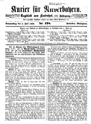 Kurier für Niederbayern Donnerstag 3. Juli 1862