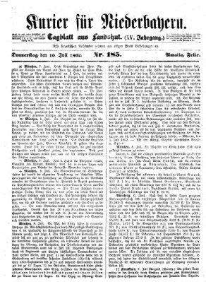 Kurier für Niederbayern Donnerstag 10. Juli 1862