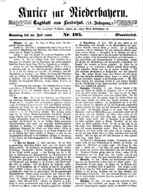 Kurier für Niederbayern Sonntag 20. Juli 1862