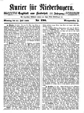 Kurier für Niederbayern Montag 21. Juli 1862