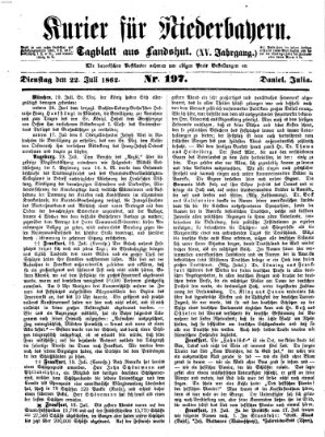 Kurier für Niederbayern Dienstag 22. Juli 1862